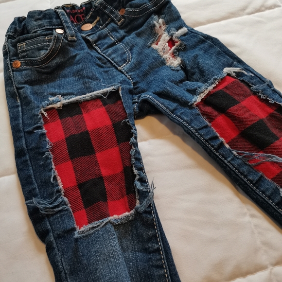 Girls Buffalo plaid jeans - Picture 5 of 5